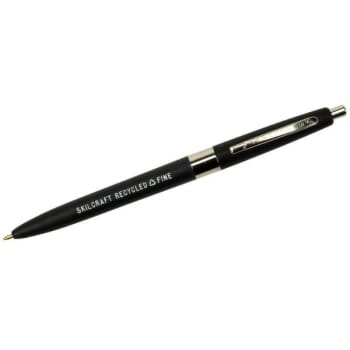 SKILCRAFT Recycled Retract Ballpoint Pen, 0.7mm, Black Ink/Barrel, Package Of 12
