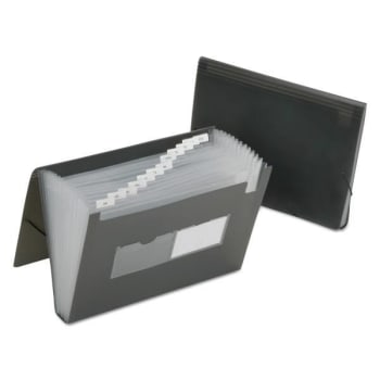 Image for Skilcraft Expanding Folders & Storage Boxes, 12 Sections, Smoke, Case Of 12 from HD Supply