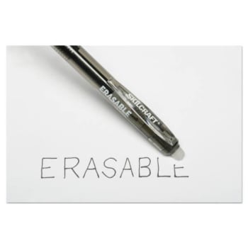 Image for Skilcraft Erasable Re-Write Gel Pen, 0.7mm, Black Ink/barrel, Package Of 12 from HD Supply