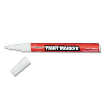 Image for SKILCRAFT Paint Marker, Fine Bullet Tip, White, Package Of 12 from HD Supply