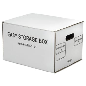 SKILCRAFT Easy Storage Box, Legal Files, 14.75 X 12 X 9.5, White, Package Of 12