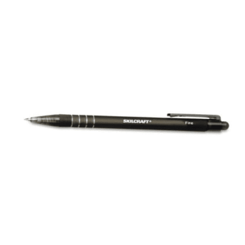 Image for SKILCRAFT Clean Click Ballpoint Pen, 0.7mm, Black Ink/Barrel, Package Of 12 from HD Supply