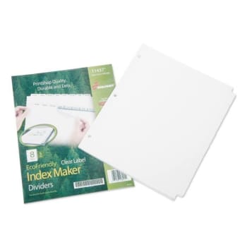 Image for Skilcraft Avery Index Maker Dividers, 8-Tab, 11 X 8.5, White, 5 Sets from HD Supply
