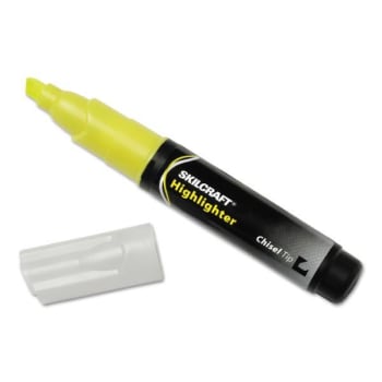 Image for SKILCRAFT Large Fluorescent Highlighter, Chisel Tip, Yellow, Package Of 12 from HD Supply