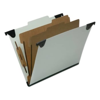 Image for Skilcraft Classification Folder, 2 Dividers, Letter, Light Green, Package Of 10 from HD Supply