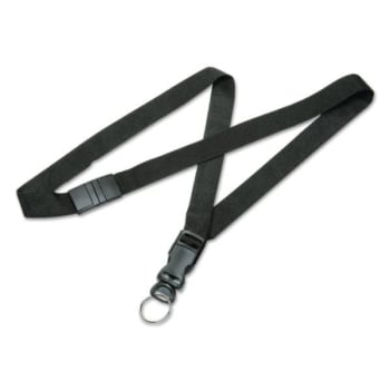 Image for SKILCRAFT Breakaway Lanyard, Key Ring, 36, Nylon, Black, Package Of 12 from HD Supply
