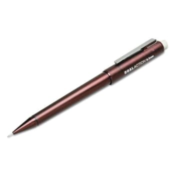 Skilcraft Dual Mechanical Pencil, 0.5 Mm, Black Lead, Burgundy, Package Of 12