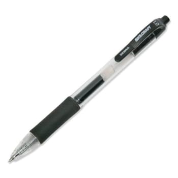 Image for Skilcraft Retractable Gel Pen, 1mm, Black Ink, Clear/Black Barrel, Package Of 12 from HD Supply