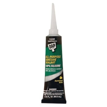 Image for DAP 2.8 Oz All Purpose 100% Silicone Adhesive Sealant (Clear) (6-Pack) from HD Supply