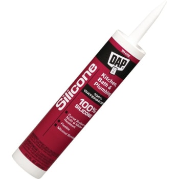 Image for Dap 10.1 Oz Kitchen & Bath 100% Silicone Rubber Sealant White, Case Of 12 from HD Supply