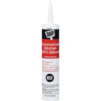 DAP 9.8 Oz Commercial Kitchen 100% Silicone Sealant (White) (12-Count)