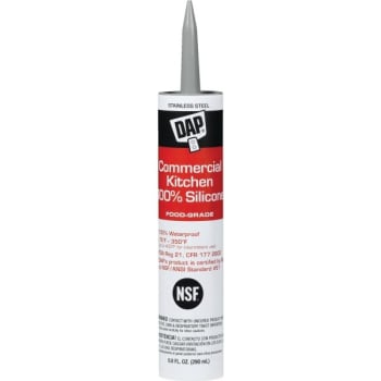 Image for DAP 9.8 Oz Commercial Kitchen 100% Silicone Sealant (Stainless Steel) (12-Count) from HD Supply