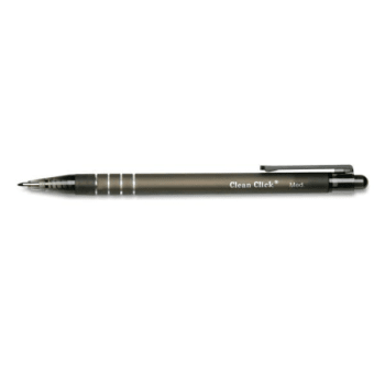 Skilcraft Clean Click Ballpoint Pen, 1mm, Black Ink/barrel, Package Of 12