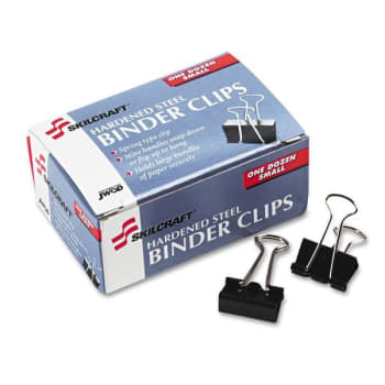 Image for SKILCRAFT Binder Clip (Small) (12-Pack) from HD Supply