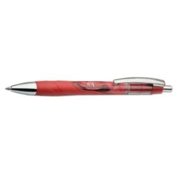 SKILCRAFT .7 mm Medium Vista Retractable Gel Pen (Red Ink) (12-Pack)