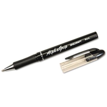 Skilcraft Alphagrip Stick Ballpoint Pen, 1mm, Black Ink/Barrel, Package Of 12