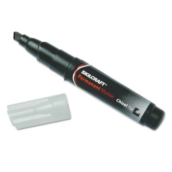 Image for Skilcraft Large Permanent Marker, Broad Chisel Tip, Black, Package Of 12 from HD Supply