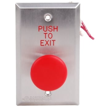 Image for Dortronics 5210 Exit Release Red Push To Exit 1-9/16 Inch Push Button from HD Supply
