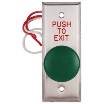 Image for Dortronics 5210 Narrow Exit Release Green Push To Exit 1-9/16 Inch Push Button from HD Supply