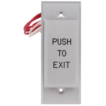 Dortronics 5286 Narrow Push Plate Switch Control Push To Exit Black