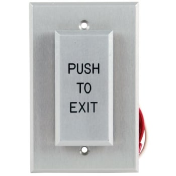 Dortronics 5286 Push Plate Switch Control Emergency Door Release Black