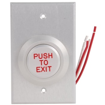 Dortronics 5287 Heavy Duty Push Button Dpst-Pneumatic Timer Push To Exit Red