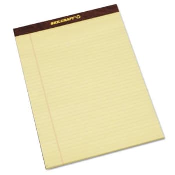 Image for Skilcraft Legal Pads, Wide Rule, 8.5 X 11.75, Canary, 50 Sheets, Package Of 12 from HD Supply