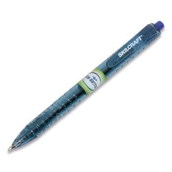 Image for Skilcraft Recycled Water Ballpoint Pens, 0.5 Mm, Blue Ink, Clear, Package Of 12 from HD Supply