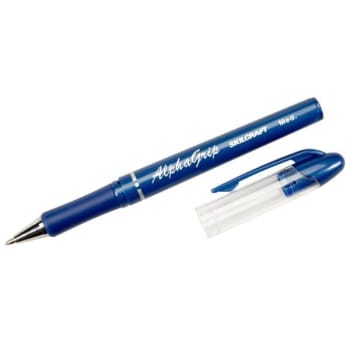 Skilcraft Alphagrip Stick Ballpoint Pen, 1mm, Blue Ink/barrel, Package Of 12