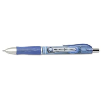 Skilcraft Needle Point Retract Roller Ball Pen, 0.5mm, Blue Ink, Package Of 12