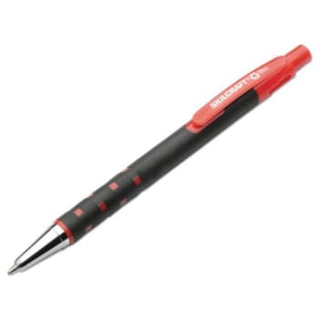 Image for Skilcraft Rubberized Ballpoint Pen, 1mm, Red Ink, Black Barrel, Package Of 12 from HD Supply