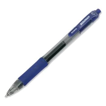 Image for Skilcraft Retractable Gel Pen, 0.7mm, Blue Ink, Clear/blue Barrel, Package Of 12 from HD Supply