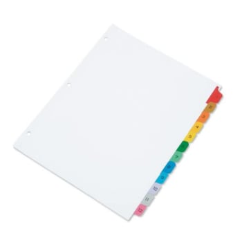 Image for Skilcraft Table Of Contents Indexes, 12-Tab, 1 To 12, 11 X 8.5, White, 1 Set from HD Supply
