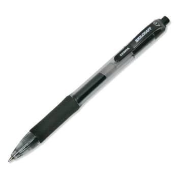 Image for Skilcraft Retract Gel Pen, 0.7mm, Black Ink, Clear/black Barrel, Package Of 12 from HD Supply