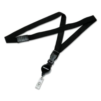 Image for SKILCRAFT Breakaway Lanyard, Retractable Wheel 36, Nylon, Black, Package Of 12 from HD Supply