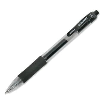 Image for Skilcraft Retract Gel Pen, 0.5mm, Black Ink, Clear/black Barrel, Package Of 12 from HD Supply