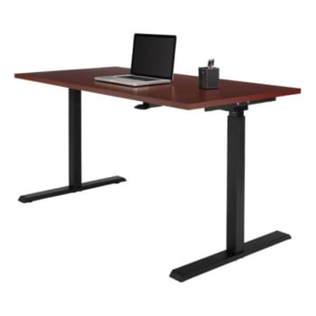Image for Realspace® Magellan Pneumatic Height-Adjustable Standing Desk, Classic Cherry from HD Supply