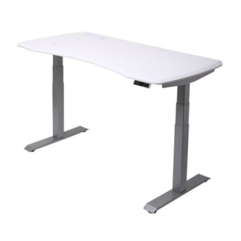 Image for Workpro® Electric Height-Adjustable Standing Desk With Wireless Charging, White from HD Supply