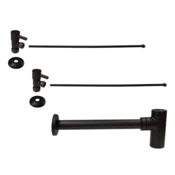 Image for Westbrass  Brass Bottle Trap 1/4-Turn Lavatory Kit, Valves/risers, Rubbed Bronze from HD Supply