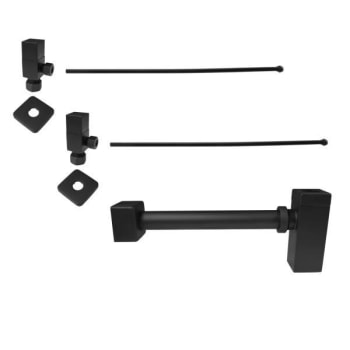 Image for Westbrass  Brass Qubic Trap 1/4-Turn Lavatory Supply Kit, Valves/risers, Black from HD Supply