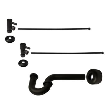 Image for Westbrass  Brass P-Trap 1/4-Turn Lavatory Kit Valves/risers, Oil Rubbed Bronze from HD Supply