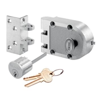 Image for Segal Bronze Deadlock, 666a, Single Cylinder, Angle Strike, Chrome from HD Supply