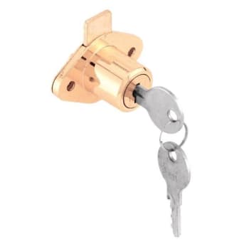 Defender Security Drawer And Cabinet Lock, 7/8 In., Diecast, Brass, Yale Keyway