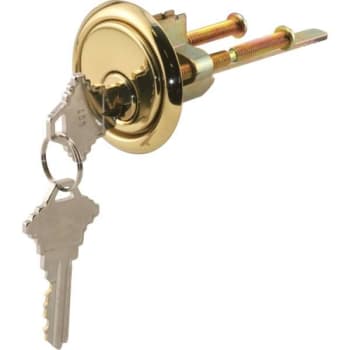 Image for Brass Diecast, Rim Cylinder Lock With Trim Ring, 5 Pin from HD Supply