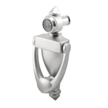 Image for Door Knocker & Viewer, 9/16 In. Bore, 180-Degree Angle, Satin Nickel from HD Supply