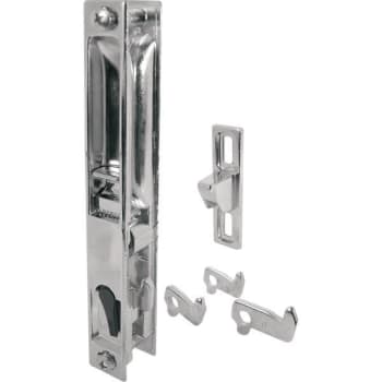 Image for Sliding Door Handle Set, 6-5/8in, Diecast, Chrome, Hook, Flush Mount from HD Supply