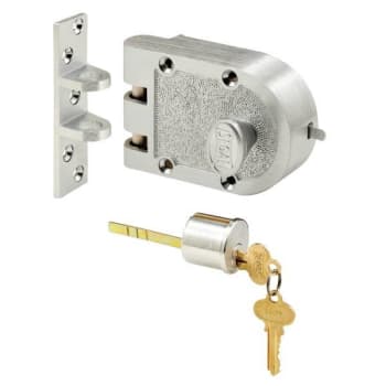 Image for Segal Single Cylinder Deadbolt In Bronze Construction, 4-1/2in., Brushed Chrome from HD Supply