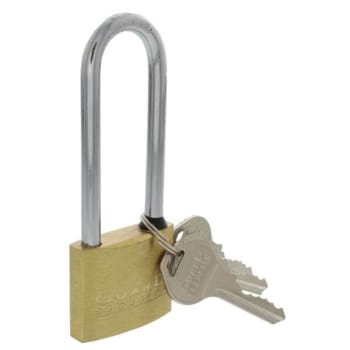 Image for World And Main Guard Security Solid Brass 1-1/2in Shackle Padlock, Package Of 6 from HD Supply