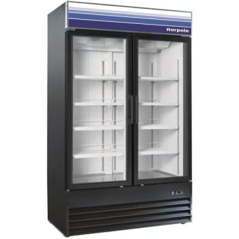 Norpole 45 Cu. Ft. 2 Door Merchandiser Refrigerator, Black