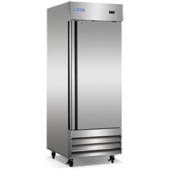 Norpole 23 Cu. Ft. Stainless Steel Reach-In Refrigerator With Solid Door